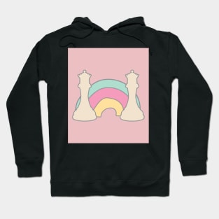 Pink Chess Queen and Rainbow Hoodie